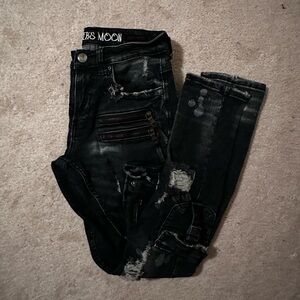 Smugglers Moon Washed Black Denim Jeans